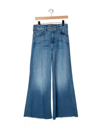 Pre-owned Mother High-rise Flared Jeans In Blue