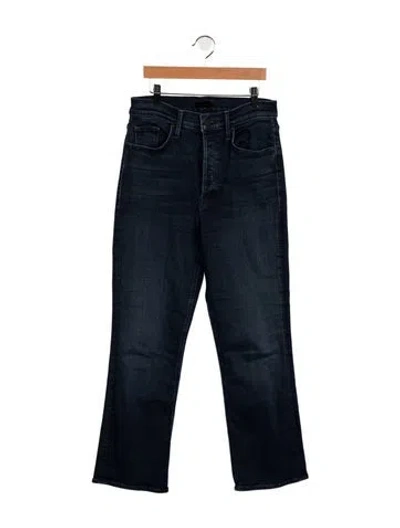 Pre-owned Mother High-rise Flared Jeans In Blue