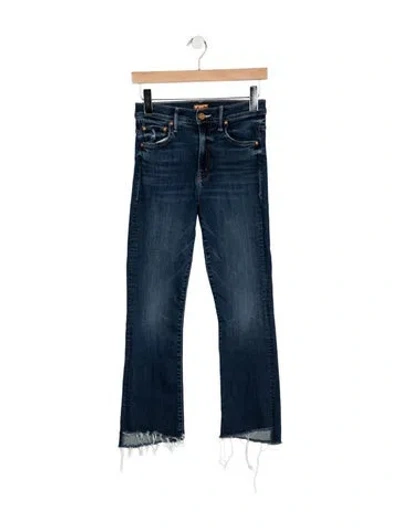 Pre-owned Mother High-rise Flared Jeans In Blue