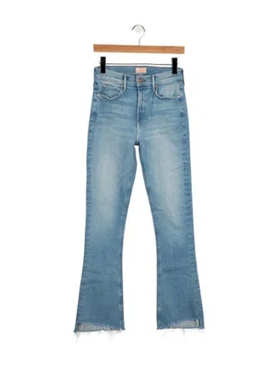 Pre-owned Mother High-rise Flared Jeans In Blue