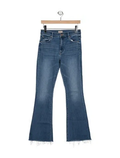 Pre-owned Mother High-rise Flared Jeans In Blue