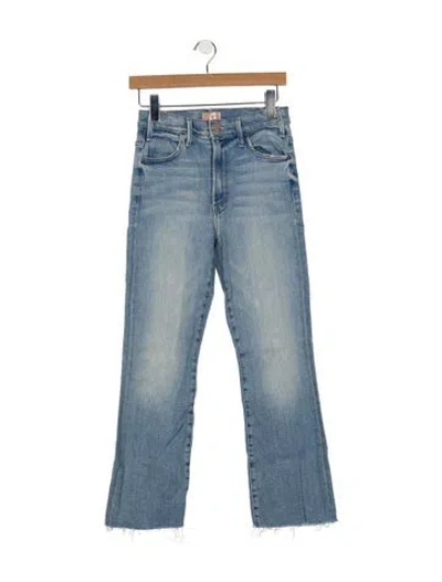 Pre-owned Mother High-rise Flared Jeans In Blue