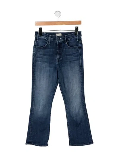 Pre-owned Mother High-rise Flared Jeans In Blue