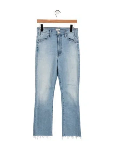 Pre-owned Mother High-rise Flared Jeans In Blue