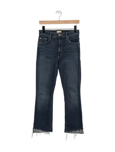 Pre-owned Mother High-rise Flared Jeans In Blue