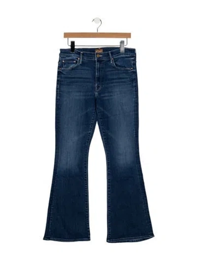 Pre-owned Mother High-rise Flared Jeans In Blue