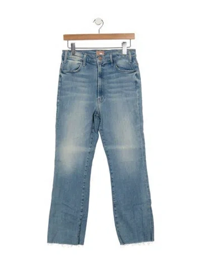 Pre-owned Mother High-rise Flared Jeans In Blue