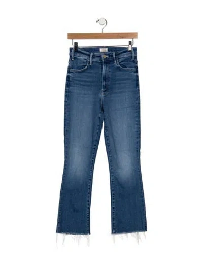 Pre-owned Mother High-rise Flared Jeans In Blue