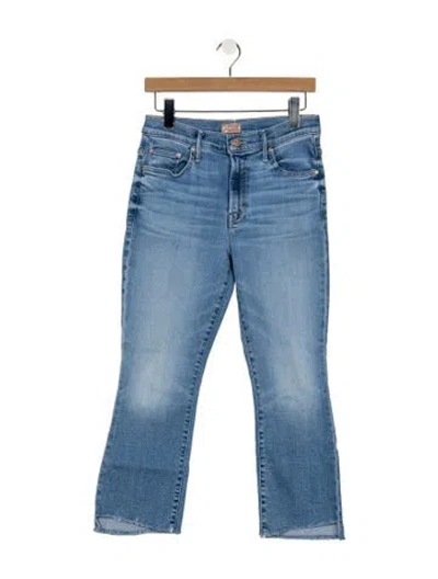 Pre-owned Mother High-rise Flared Jeans In Blue