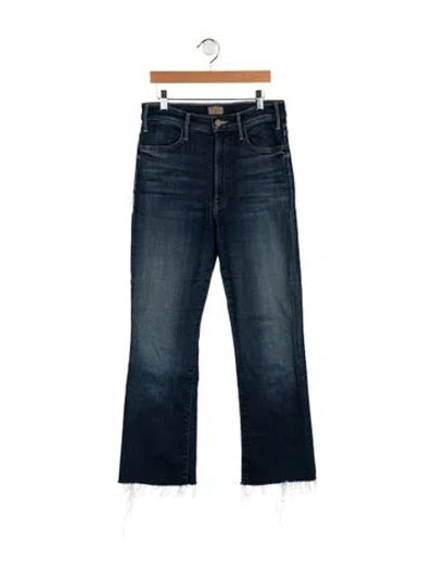 Pre-owned Mother High-rise Flared Jeans In Blue