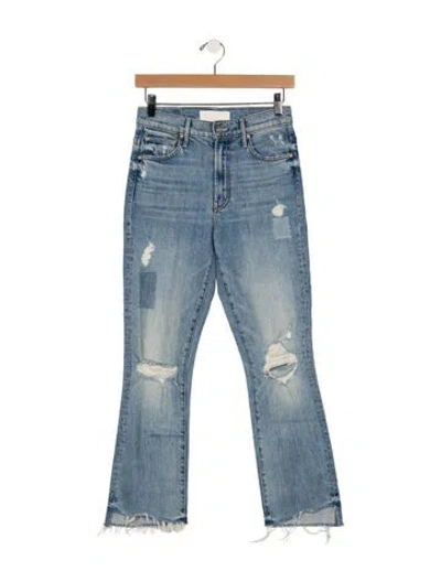 Pre-owned Mother High-rise Flared Jeans In Blue