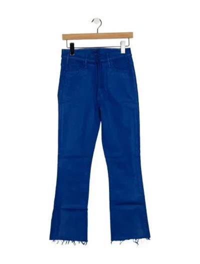 Pre-owned Mother High-rise Flared Jeans In Blue