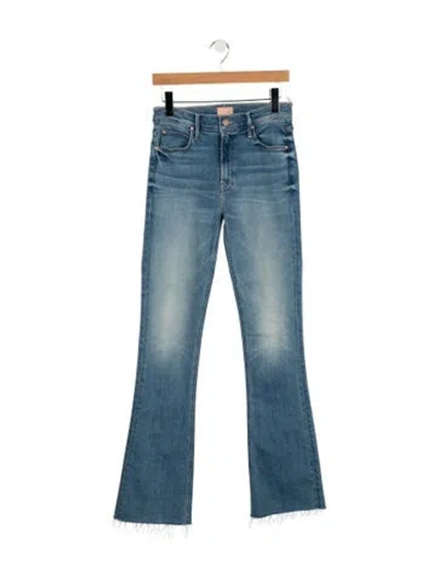 Pre-owned Mother High-rise Flared Jeans In Blue