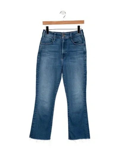 Pre-owned Mother High-rise Flared Jeans In Blue