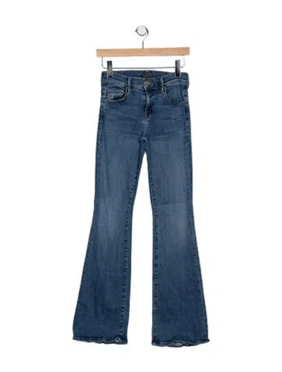 Pre-owned Mother High-rise Flared Jeans In Blue