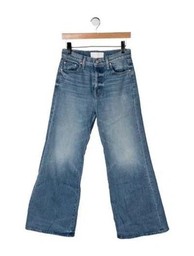 Pre-owned Mother High-rise Flared Jeans In Blue