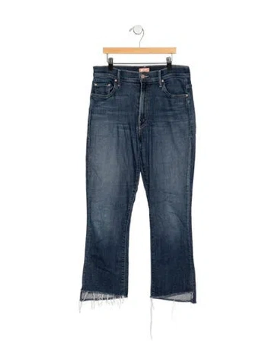 Pre-owned Mother High-rise Flared Jeans In Blue