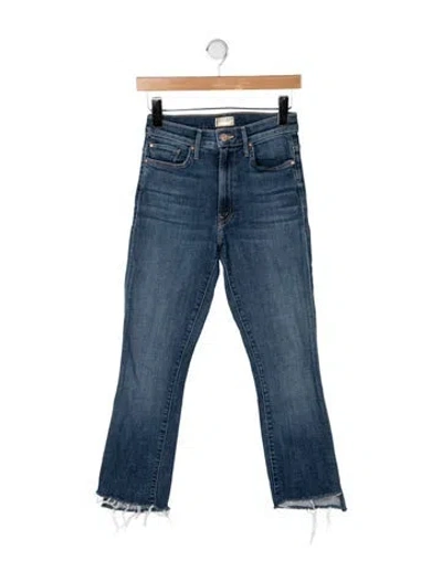 Pre-owned Mother High-rise Flared Jeans In Blue