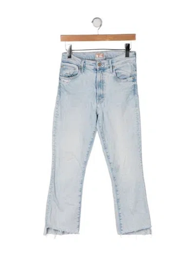 Pre-owned Mother High-rise Flared Jeans In Blue
