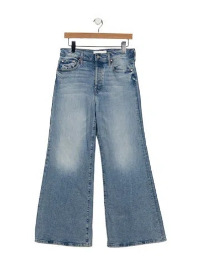 Pre-owned Mother High-rise Flared Jeans In Blue