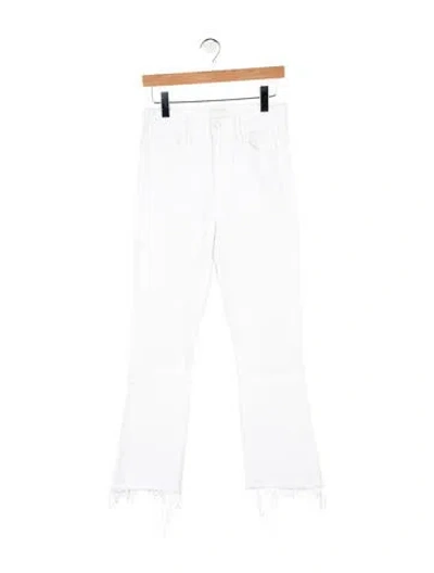 Pre-owned Mother High-rise Flared Jeans In Blue