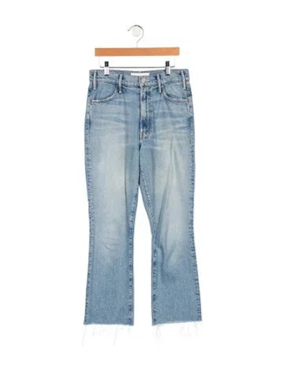 Pre-owned Mother High-rise Flared Jeans In Blue