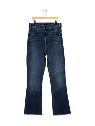 Pre-owned Mother High-rise Flared Jeans In Blue