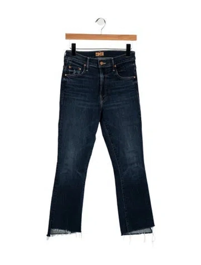 Pre-owned Mother High-rise Flared Jeans In Blue