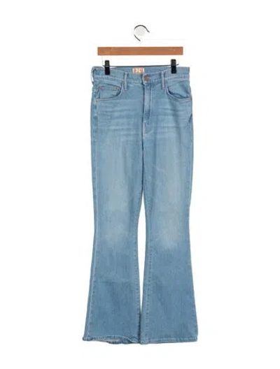 Pre-owned Mother High-rise Flared Jeans In Blue