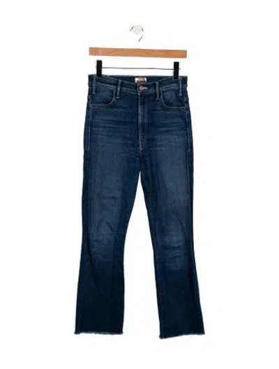 Pre-owned Mother High-rise Flared Jeans In Blue