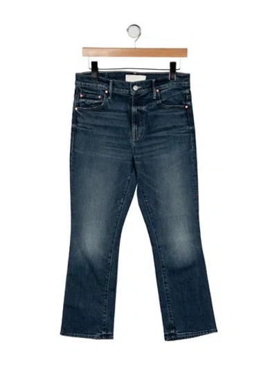 Pre-owned Mother High-rise Flared Jeans In Blue