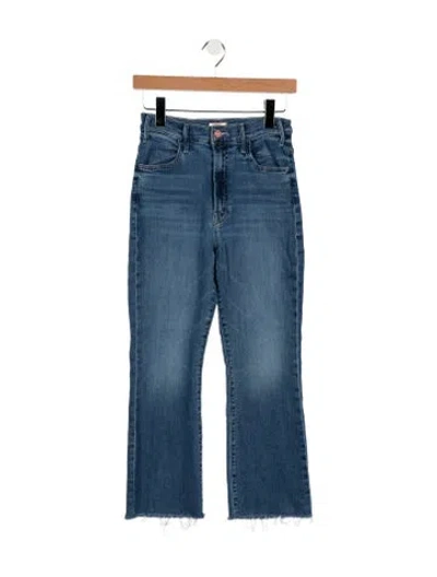 Pre-owned Mother High-rise Flared Jeans In Blue