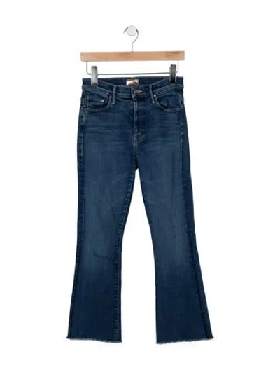 Pre-owned Mother High-rise Flared Jeans In Blue
