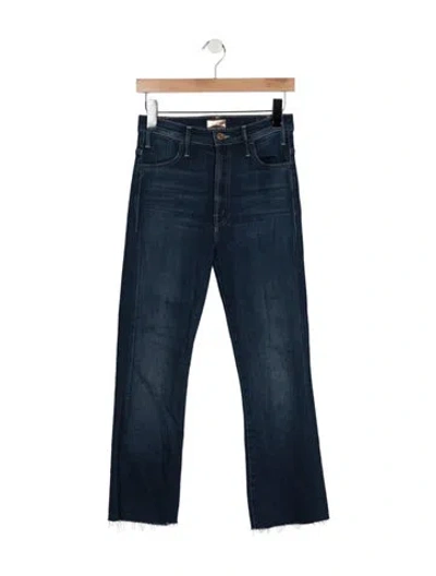 Pre-owned Mother High-rise Flared Jeans In Blue