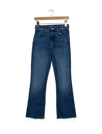 Pre-owned Mother High-rise Flared Jeans In Blue