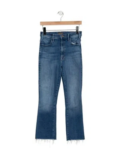 Pre-owned Mother High-rise Flared Jeans In Blue