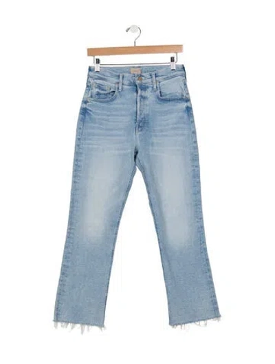 Pre-owned Mother High-rise Flared Jeans In Blue