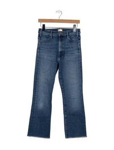 Pre-owned Mother High-rise Flared Jeans In Blue