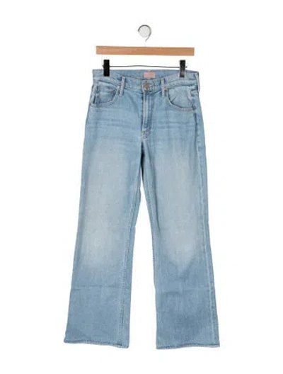 Pre-owned Mother High-rise Flared Jeans In Blue