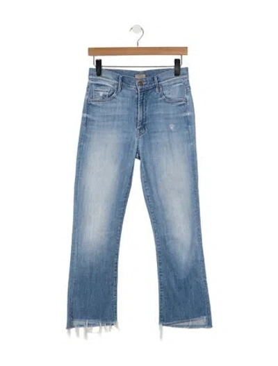 Pre-owned Mother High-rise Flared Jeans In Blue