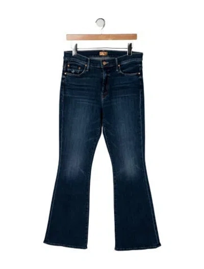 Pre-owned Mother High-rise Flared Jeans In Blue