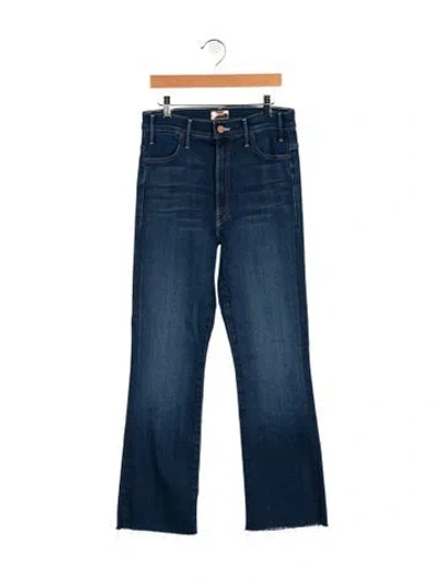 Pre-owned Mother High-rise Flared Jeans In Blue