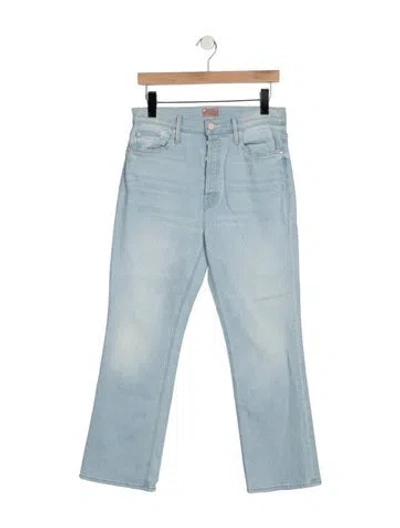 Pre-owned Mother High-rise Flared Jeans In Blue