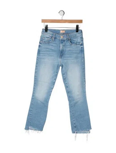 Pre-owned Mother High-rise Flared Jeans In Blue
