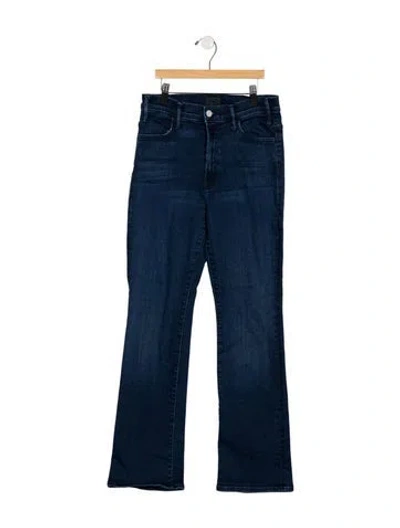 Pre-owned Mother High-rise Flared Jeans In Blue