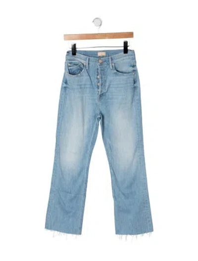 Pre-owned Mother High-rise Flared Jeans In Blue