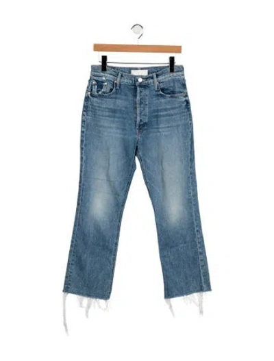 Pre-owned Mother High-rise Flared Jeans In Blue