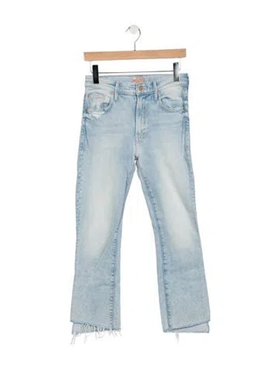 Pre-owned Mother High-rise Flared Jeans In Blue