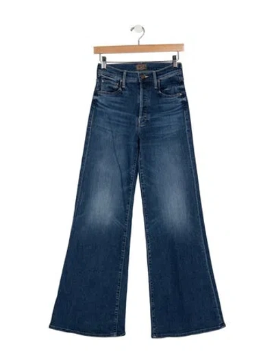 Pre-owned Mother High-rise Flared Jeans In Blue