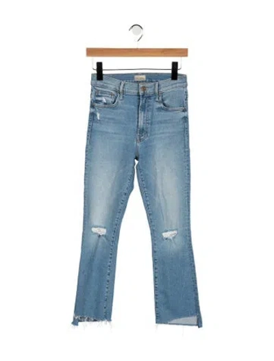 Pre-owned Mother High-rise Flared Jeans In Blue